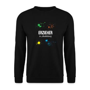 Educator in training Daycare center Educator training - Unisex Sweatshirt - black - Front - Alina (178cm) & Michal (187cm)