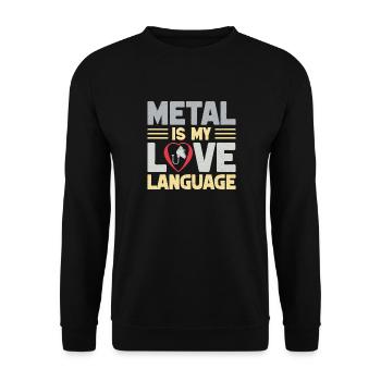 Anesthesiologist Metal My Love Anesthesia - Unisex Pullover - Schwarz - Vorne - Alina (178cm) & Michal (187cm)