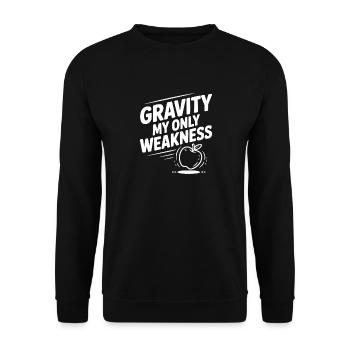 Gravity My Only Weakness - Unisex Sweatshirt - black - Front - Alina (178cm) & Michal (187cm)