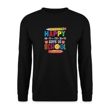 100 Days School Math Equation Formula - Unisex Sweatshirt - black - Front - Alina (178cm) & Michal (187cm)
