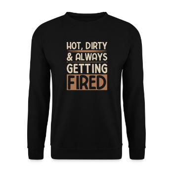 Gifts For Pottery Makers Getting Fired Pottery - Unisex Pullover - Schwarz - Vorne - Alina (178cm) & Michal (187cm)
