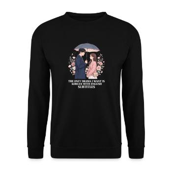 Drame coréen K-Drama Lover Kdrama - Sweat-shirt Unisexe - noir - Devant - Alina (178cm) & Michal (187cm)