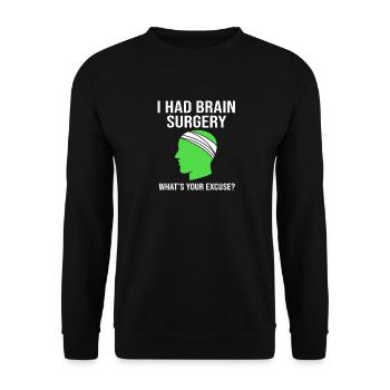 Traumatic brain injury, traumatic brain injury, car accident - Unisex Sweatshirt - black - Front - Alina (178cm) & Michal (187cm)