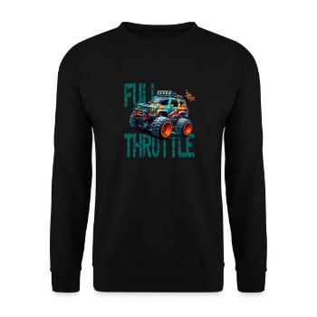 Monstertruck 4x4 Offroad - Unisex Pullover - Schwarz - Vorne - Alina (178cm) & Michal (187cm)