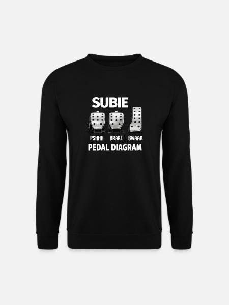 Subie Pedal Diagram - Unisex Sweatshirt - black