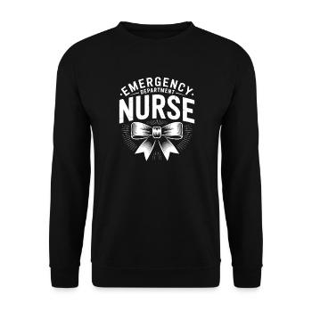 Cadeau des proverbes des urgences pour les aidants - Sweat-shirt Unisexe - noir - Devant - Alina (178cm) & Michal (187cm)