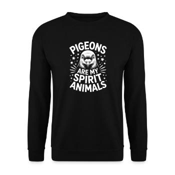 Dove Sayings Doves Funny Dove Gift - Unisex Sweatshirt - black - Front - Alina (178cm) & Michal (187cm)