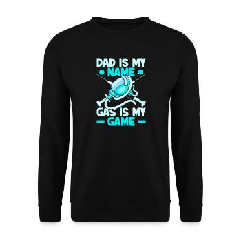 Anesthesiologist Dad Is My Name Anesthesia - Unisex Sweatshirt - black - Front - Alina (178cm) & Michal (187cm)