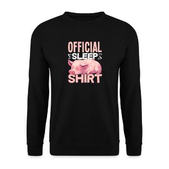 Chemise officielle de sommeil Sweet Pig - Sweat-shirt Unisexe - noir - Devant - Alina (178cm) & Michal (187cm)
