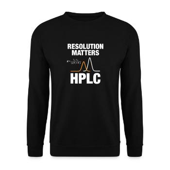 HPLC Peak Resolution Performance Chromatography - Unisex Sweatshirt - black - Front - Alina (178cm) & Michal (187cm)