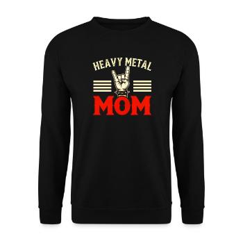 Heavy Metal Mom – Rock Hand | Metal Mama - Unisex Sweatshirt - black - Front - Alina (178cm) & Michal (187cm)