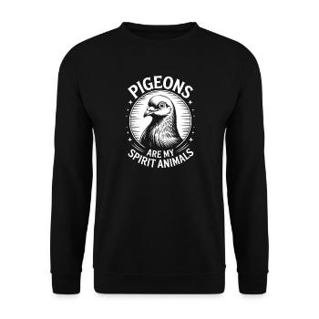 Dove Sayings Doves Funny Dove Gift - Unisex Sweatshirt - black - Front - Alina (178cm) & Michal (187cm)