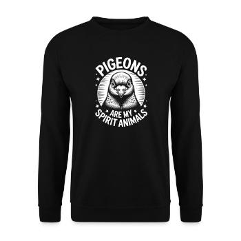 Dove Sayings Doves Funny Dove Gift - Unisex Sweatshirt - black - Front - Alina (178cm) & Michal (187cm)