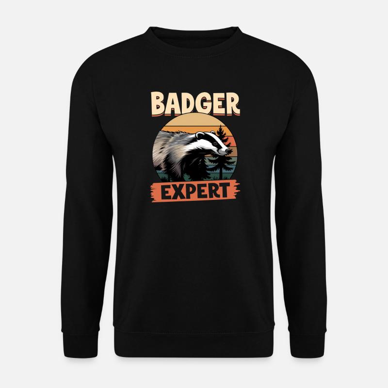Funny Animal Badger - Unisex Pullover - Schwarz