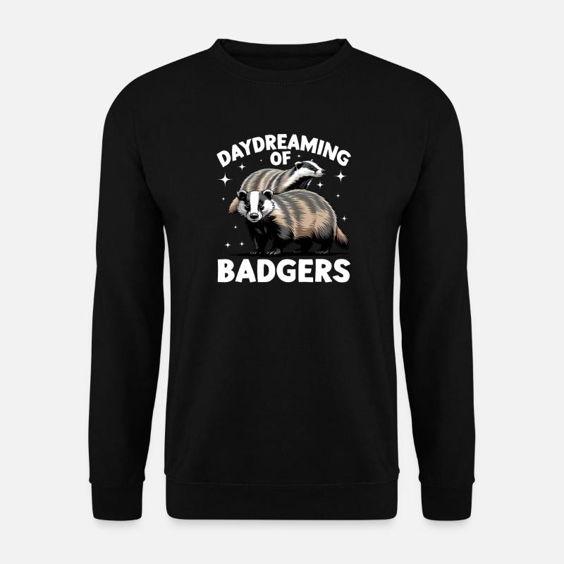 Funny Animal Badger - Unisex Pullover - Schwarz