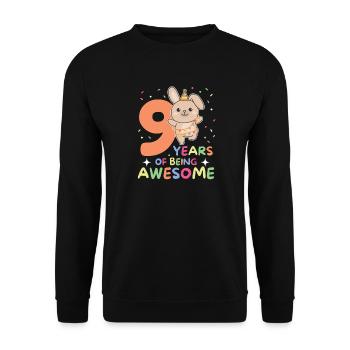 Bunny pour ses enfants de neuf ans pour ses 9 ans - Sweat-shirt Unisexe - noir - Devant - Alina (178cm) & Michal (187cm)
