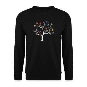 Bird Watching Birding Bird Watcher Bird Nerd - Unisex Sweatshirt - black - Front - Alina (178cm) & Michal (187cm)