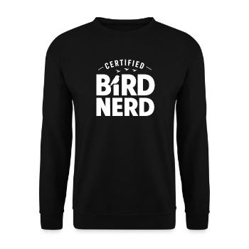 Observation des oiseaux Ornithologue Nerd - Sweat-shirt Unisexe - noir - Devant - Alina (178cm) & Michal (187cm)