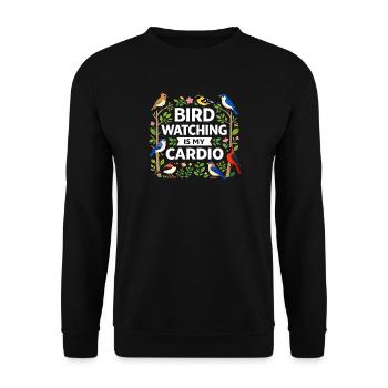 Bird Watching Birding Bird Watcher Bird Nerd - Unisex Sweatshirt - black - Front - Alina (178cm) & Michal (187cm)