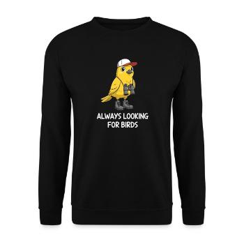 Bird Watching Birding Bird Watcher Bird Nerd - Unisex Sweatshirt - black - Front - Alina (178cm) & Michal (187cm)