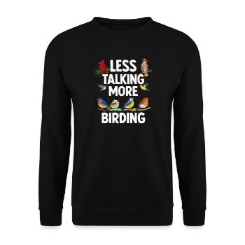 Bird Watching Birding Bird Watcher Bird Nerd - Unisex Sweatshirt - black - Front - Alina (178cm) & Michal (187cm)