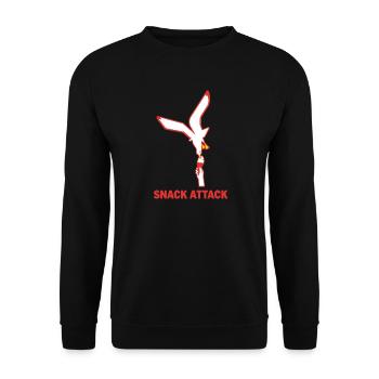Snack Attack Möwe Eis - Unisex Sweatshirt - black - Front - Alina (178cm) & Michal (187cm)