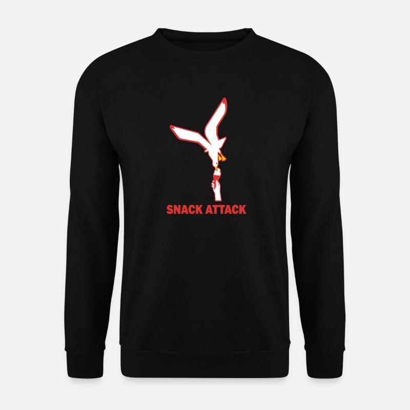 Snack Attack Möwe Eis - Unisex Pullover - Schwarz