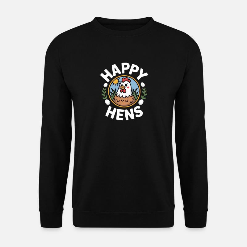 Happy Hens Chicken Keeper Chicken - Unisex Sweatshirt - black