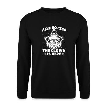 Circus Graphic Have No Fear The Clown Is Here - Unisex Sweatshirt - black - Front - Alina (178cm) & Michal (187cm)