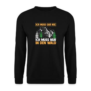 Jagd Jagen Waidmann Jäger - Unisex Pullover - Schwarz - Vorne - Alina (178cm) & Michal (187cm)