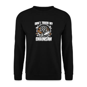 Ne touche pas à ma scie à chaîne qui fabrique des bûcherons - Sweat-shirt Unisexe - noir - Devant - Alina (178cm) & Michal (187cm)