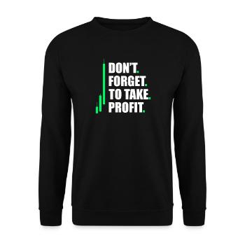 Take profit Stock Market Stock Market Trader - Unisex Sweatshirt - black - Front - Alina (178cm) & Michal (187cm)
