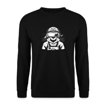 Gaming Boy Graphics - Unisex Sweatshirt - black - Front - Alina (178cm) & Michal (187cm)