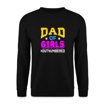 Fête des pères drôle de papa de filles - Sweat-shirt Unisexe - noir - Devant - Alina (178cm) & Michal (187cm)