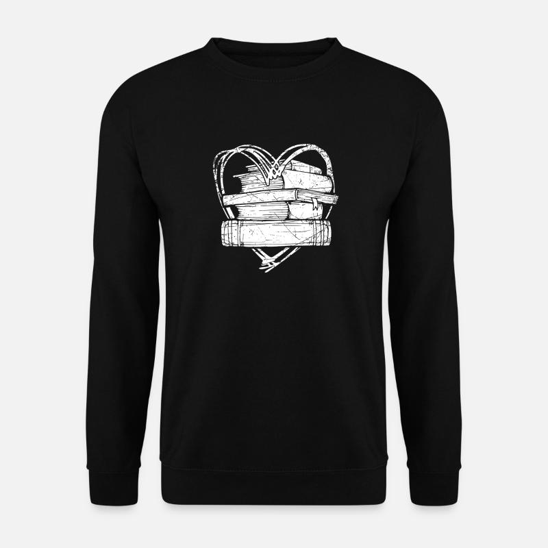 Liebe Bücher lesen - Unisex Pullover - Schwarz