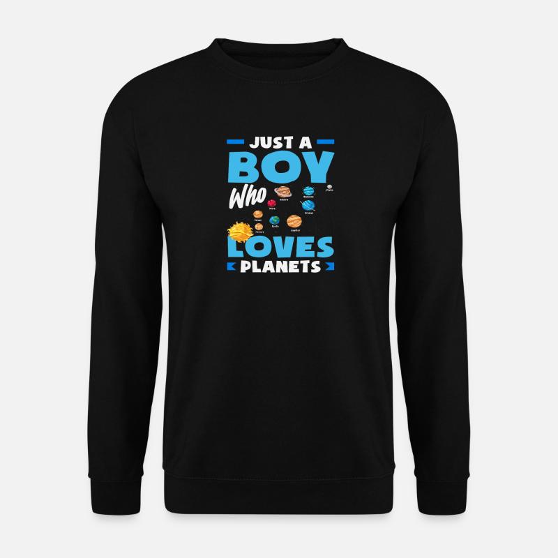 Un seul garçon qui aime les planètes L’espace - Sweat-shirt Unisexe - noir