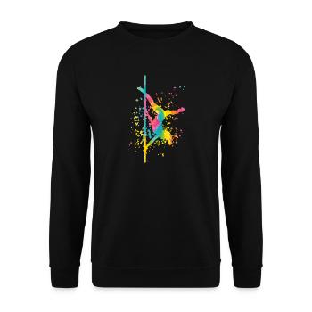 Pole Dance Bar Fitness Femmes Pole Danse - Sweat-shirt Unisexe - noir - Devant - Alina (178cm) & Michal (187cm)