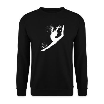 Gymnaste avec massues gymnastique rythmique - Sweat-shirt Unisexe - noir - Devant - Alina (178cm) & Michal (187cm)