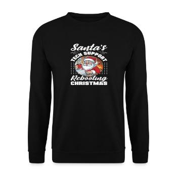 Santa Tech Support Christmas IT - Unisex Sweatshirt - black - Front - Alina (178cm) & Michal (187cm)