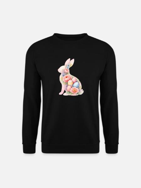 Aquarelle de Pâques du Lapin - Sweat-shirt Unisexe - noir