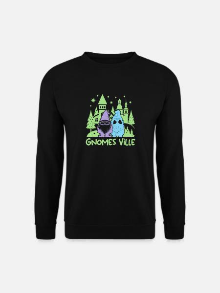 Garden Gnome Costume Gnomes Ville - Unisex Pullover - Schwarz