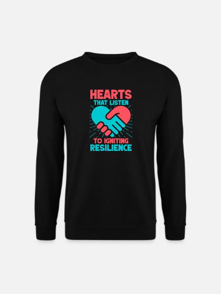 Volontari Apprezzamento Hearts che Ascoltano - Felpa unisex - nero