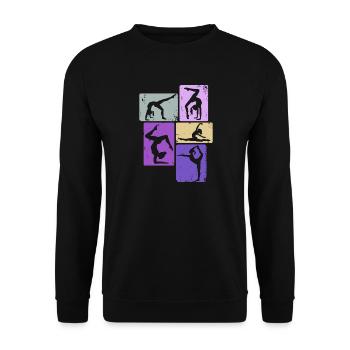 Gymnaste Fille Gymnastique Acrobatie - Sweat-shirt Unisexe - noir - Devant - Alina (178cm) & Michal (187cm)