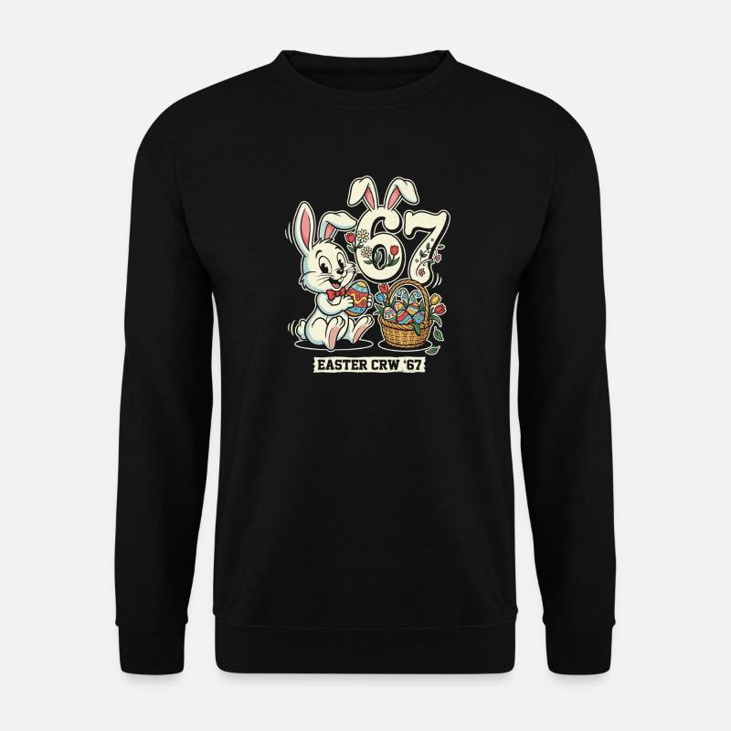 Osterhase 67 Vintage-Design - Unisex Pullover - Schwarz
