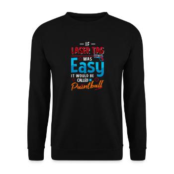 Laser Tag Easy Paintball Funny Gaming Design - Unisex Sweatshirt - black - Front - Alina (178cm) & Michal (187cm)