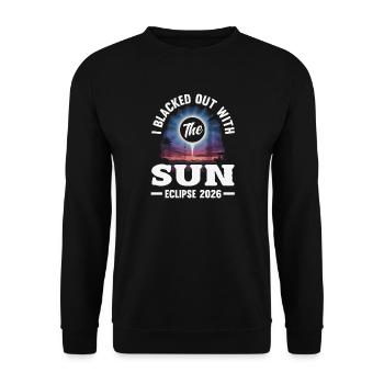 Solar eclipse 2026, August 12 - Unisex Sweatshirt - black - Front - Alina (178cm) & Michal (187cm)