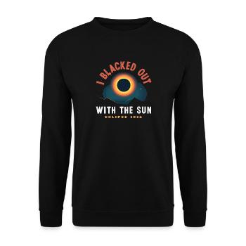 Solar eclipse 2026, August 12 - Unisex Sweatshirt - black - Front - Alina (178cm) & Michal (187cm)