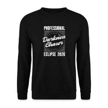 Solar eclipse 2026, August 12 - Unisex Sweatshirt - black - Front - Alina (178cm) & Michal (187cm)