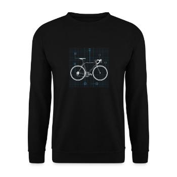 Conception vintage de cyclistes de Bicycle Blueprint - Sweat-shirt Unisexe - noir - Devant - Alina (178cm) & Michal (187cm)