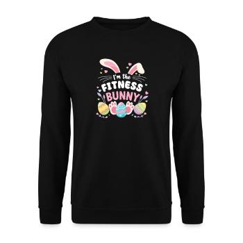 Ich Bin Der Fitnesshase Süße Ostern Familie - Unisex Pullover - Schwarz - Vorne - Alina (178cm) & Michal (187cm)